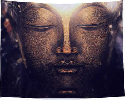 Wandkleed binnen - Wandtapijt - Zen - Boeddha Beeld - Boeddhisme - Muurkleed - Wanddoek Stof - 200 x 150 cm - Wanddecoratie - Wandhanger - Muurhanger - Fotobehang - Poster - Ulticool - Decoratie - Woonkamer - Slaapkamer