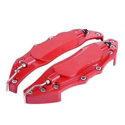 Dailygoods- Remhoezen Hoogwaardige Aluminium - Remklauw Cover - 2 Stuks - Geschikt voor Wielnaaf 16in-17in - Eenvoudig te Installeren - Betrouwbaar in Gebruik - Remklauwcover
