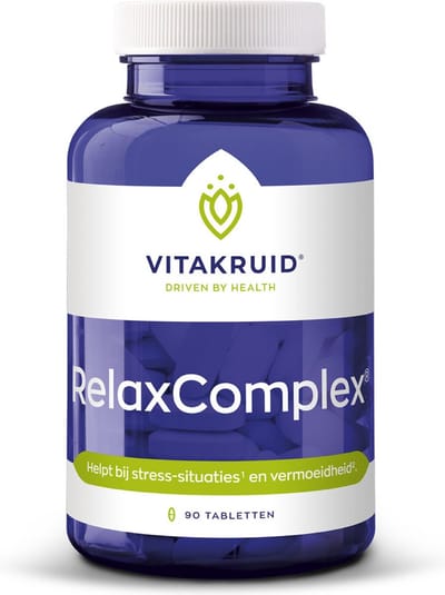 Vitakruid RelaxComplex oa Magnesium Tauraat & Vitamine D3 90 Tabletten