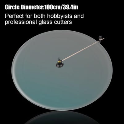 Ronte - Glassnijder met 6 wielen, houten handvat en zuignap - Profesionele glas snijder voor precisie snijden en hobby's