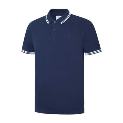Firetrap Heren Lazer-logo katoenen poloshirt (Marine)