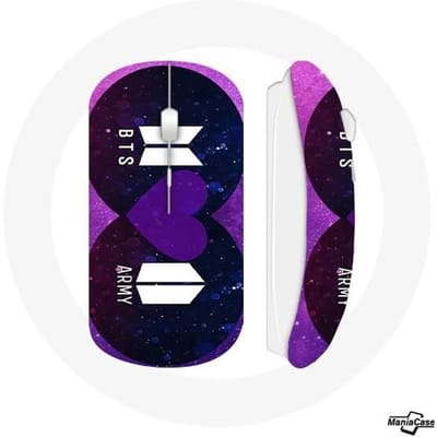 Bangtan Sonyeondan draadloze muis BTS-logo en ARMY I Purple You-logo