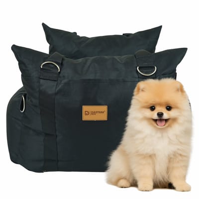 Dastium Pets - Luxe Autostoel Hond - Hondenmand Auto - Waterdichte Automand Voor Honden - Autozitje Hond - Hondenkussen Auto - Hondenmand Achterbank Auto - Zwart