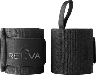 Reeva Powerlifting Wrist Wraps - 90 cm - Zwart