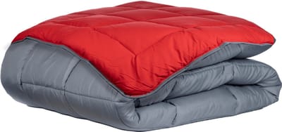 Zelesta Easybed Antraciet & Rood 200x200cm - Dekbed zonder overtrek - 30 dagen proefslapen - Wasbaar hoesloos dekbed - Bedrukt dekbed - All Year Winterdekbed & Zomerdekbed