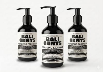 Bali Gents Energizing Face Wash – 3-in-1 Gezichtsreiniger & Baardshampoo – Hydraterend & Verfrissend – 3 x 150ml (Voordeelverpakking)