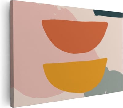 Artaza Canvas Schilderij Abstract - 90x60 cm - Wanddecoratie Organisch - Muurdecoratie Woonkamer - Schilderijen Op Canvas