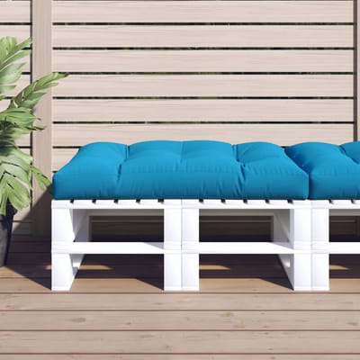vidaXL - Palletkussen - 120x80x12 - cm - stof - blauw