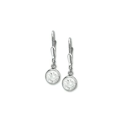 Huiscollectie Oorhangers Zirkonia Zilver Gerhodineerd Glanzend