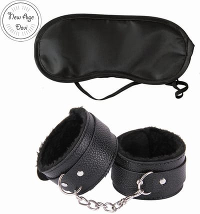Handboeien - Handboeien met masker - BDSM - Erotiek - Bondage - Sextoys - Sexspeeltjes - Zwart