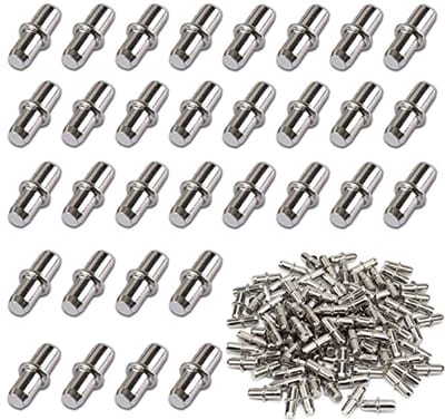 Dailygoods- Plankdragers 100 stuks - Metalen Plankdragers - Zilver - Diameter 5 mm - Schokbestendig - Compact Ontwerp - Gereedschapvrij Montage - Planksteunen