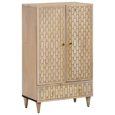 vidaXL - Hoge - kast - 60x33x100 - cm - massief - mangohout