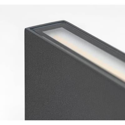 LED buiten wandlamp CMD 9060, 11 cm, antraciet, IP54, omhoog/omlaag