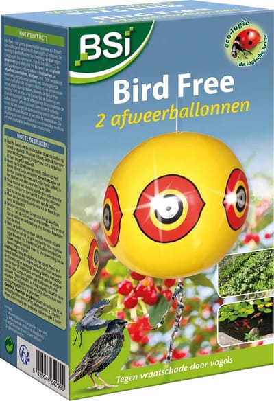 BSI - Bird Free Afweerballonnen - Tegen vraatschade van vogels - Afweer van vogels - Plantenbescherming - 2 afweerballonnen