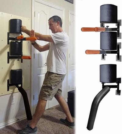 Trainingsdummy - Oefenapparaat - Vechtsport training - Flexibele veerarmen - 30 cm handlengte - Zwart