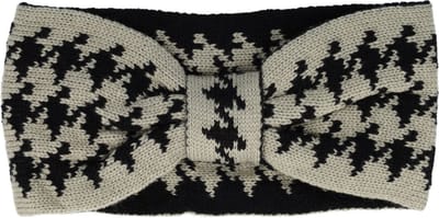 Haarsoires Haarband Knoop 11cm – Ruitprint – Gebreide Stof – Zwart Grijs