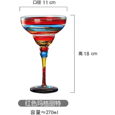 Tasse à Cocktail Colorée Faite à la Main Margarita Goblet Européen Coupe à Champagne Design Créatif Verres à Vin Usage Domestique Bar Mariage Fête Verres à Vin