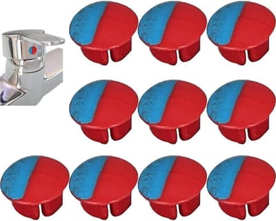 **Kraan Schakelaar Labels voor Keuken en Badkamer - Set van 10 stuks - Warm Koud Water Indicator Labels - Universeel te Gebruiken - Geschikt voor Wastafel Kranen**