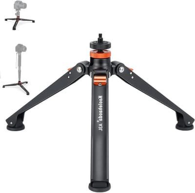Mini Tripod voor Monopods - Aluminium Desk Tripod met Drie Poten, Universele Bevestiging voor DSLR Camera's, Fotografie en Videografie Accessoires