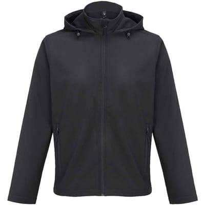 SOLS Heren Race Hooded Soft Shell Jack (Zwart)