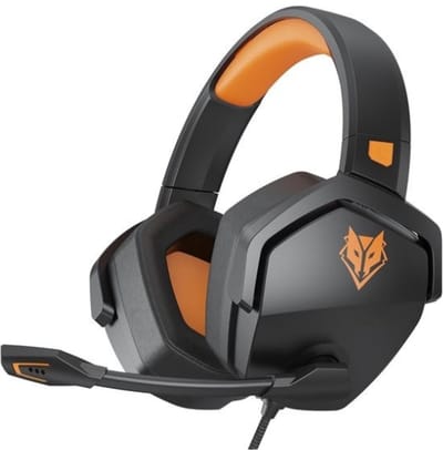 Intelectro Gaming Headset - Ervaar Gaming op een Geheel Nieuw Niveau! - Noise Cancelling - Geschikt voor PS4/Xbox 1/PC/Nintendo Switch - Zwart/Oranje - Levering Sneller dan Aangegeven!
