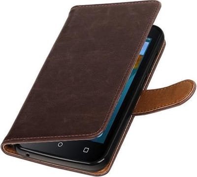 BestCases.nl Mocca Pull-Up PU booktype wallet hoesje voor Huawei Y560 / Y5