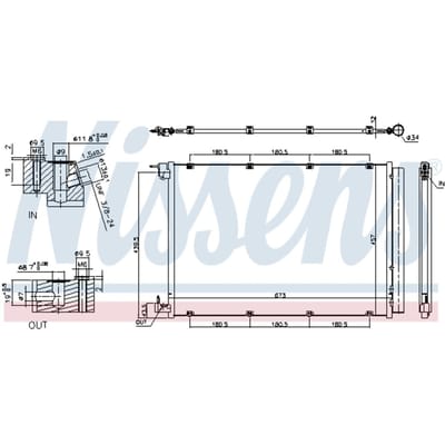 Condensor, airconditioning NISSENS 940432