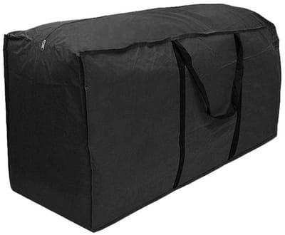 Opbergtas voor terrasmeubels, voor buiten, tuin, waterdicht, licht, handtas, kussen, tas, zwart (L: 173 x 76 x 51 cm)