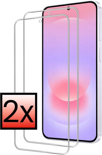 Screenprotector - 2 Stuks - Geschikt voor Samsung Galaxy A37 - Extra Sterk - Beschermglas - Gehard Glas - Tempered Glass - Screen Protector - Bescherm Cover