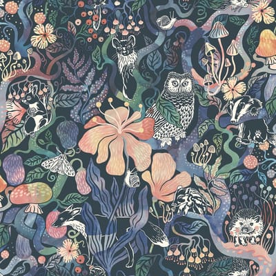 Boråstapeter Vliesbehang 8150 - Fairyland - Dieren Blauw - 53cm x 10.05m