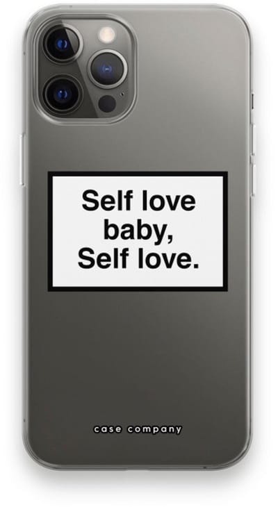 Case Company® - Hoesje geschikt voor iPhone 12 Pro Max hoesje - Self love - Soft Cover Telefoonhoesje - Bescherming aan alle Kanten en Schermrand