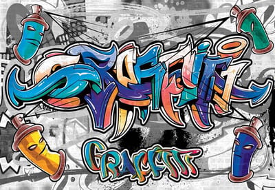 Fotobehang Graffiti Street Art | XL - 208cm x 146cm | 130g/m2 Vlies