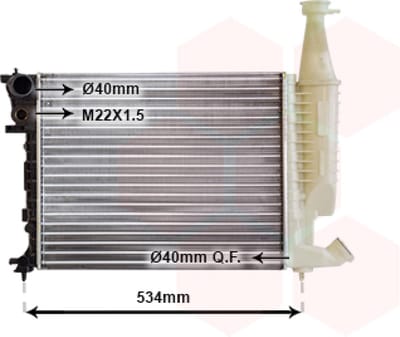 Van Wezel - RADIATOR VOOR CITROEN BERLINGO 1996-2002 130007