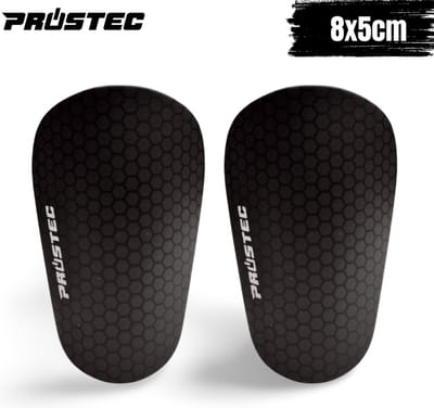 Prostec Mini Scheenbeschermers - Maat S - Voetbal - Kleine Scheenbeschermers - Zwart - 8x5cm