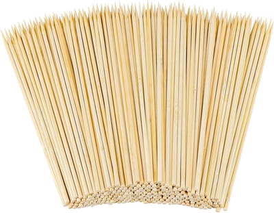 KURTT - Sjasliekstokjes 20 cm - Shaslick - stokjes - Barbecue - Feest - snack - tapas - picknick - tapasschaal - Prikkers - Spiesjes - Bamboo - Milieuvriendelijk - BIO - Sate stokjes - Sate prikkers - set van 100 stuks
