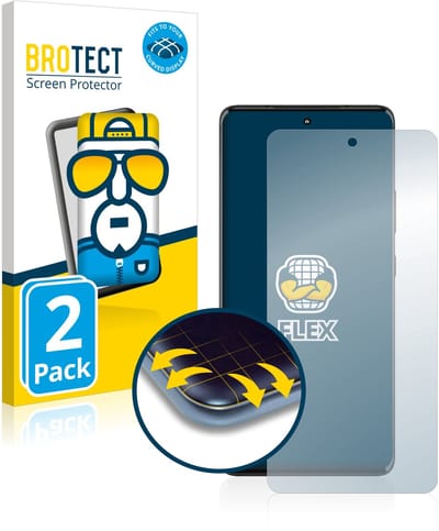BROTECT - Screenprotector voor Motorola Edge 30 Fusion - Folie Beschermfolie transparant volledig dekking - 2 Stuks