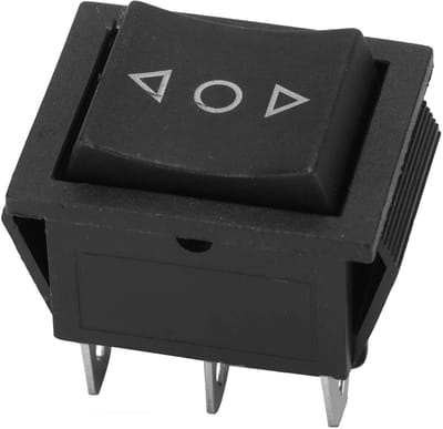 Allecto - Rocker Switch - 6 Pins Schakelaar voor Auto's en Motoren - 3 Positie On-Off-On - Betrouwbare schakeling - Geschikt voor boten - Kleur zwart