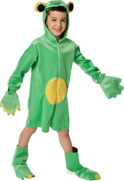 dressforfun - Kinderkostuum kikker 152 (11-12y) - verkleedkleding kostuum halloween verkleden feestkleding carnavalskleding carnaval feestkledij partykleding - 301550