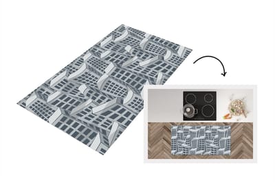 Keukenloper - Loper keuken - Patronen - Los Angeles - Skyline - 120x60 cm - Keukenloper vinyl