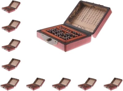 Houten Telraam - Rekenhulp Kraaltjes - Kinderen Leren Rekenen - Vintage Chinese Stijl - 10 Sets - Houtkleur