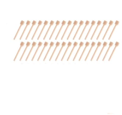 Honingstokje - 35 Stuks - Honeydripper - Hout - Honinglepel - Lepel voor Honing - Keukengerei - Honingroerder - Voor het verzamelen, doseren en jammen van honing - 10cm