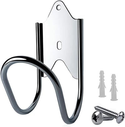 1 stuk - Slanghouder - Tuinslanghouder - Slanghouder voor wandmontage - Tuinslanghouder - Slang Opbergrek - Geschikt voor slang, verlengsnoer, luchtcompressorslang -5.4*11.8*17.7(zilver)