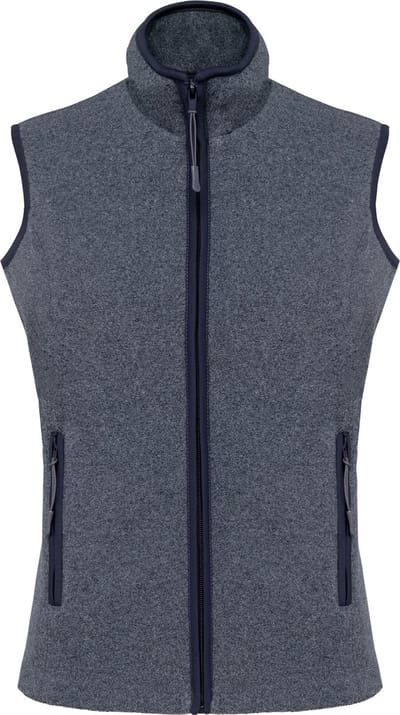Kariban Bodywarmer van microfleece dames K906 - French Navy Heather - S