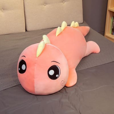 Jouet Peluche Dinosaure Grands Yeux Géants Animal en Peluche Doux Dinosaure Dessin Animé Poupée Oreiller de Sommeil pour Petite Amie Cadeau d'Anniversaire pour Bébé about 55-60cm