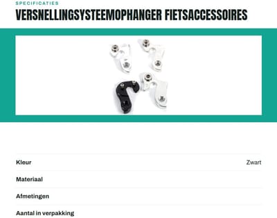 Dailygoods- Versnellingsysteemophanger Aluminiumlegering - Fietsframe Hanger - Achterversnelling Adapter - Schakelsysteem Bescherming - Duurzaam - Hoogwaardige Kwaliteit - Schakelhanger