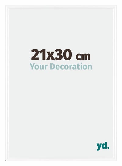 Your Decoration - Fotolijst 21x30 cm - Kunststof - Wit Hoogglans - Bordeaux