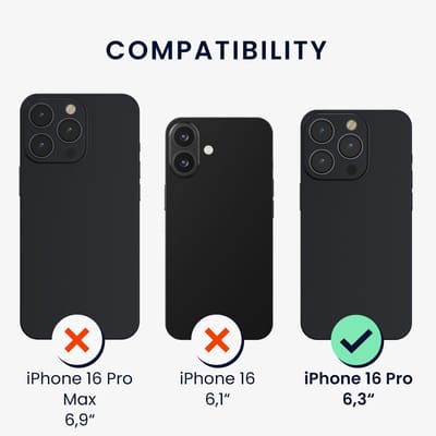 kwmobile back cover voor smartphone - geschikt voor Apple iPhone 16 Pro - 1x beschermhoesje van kunststof - In Baltisch blauw
