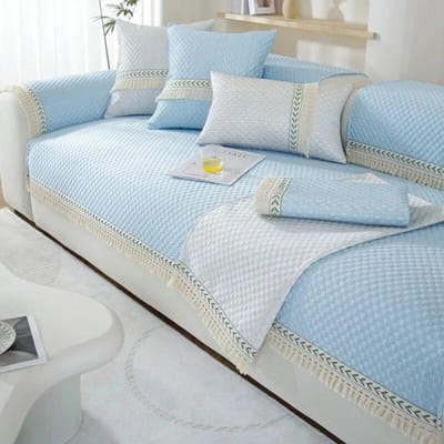 Cool Doudou Kwast Bankkussen Antislip Zomer Ijszijde Kussen Eenvoudig Modern Zomermat Bankhoes Hoes Doek Handdoek 70X70cm 1pc