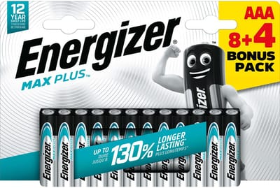 Energizer MAX Plus AAA Batterijen - 8 + 4 Stuks - Alkaline Batterij
