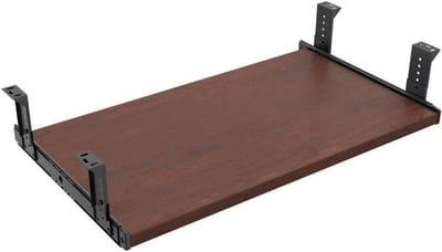 Toetsenbordlade Onder Bureau - Werkplek Organizer - Ergonomisch Werken - In Hoogte Verstelbaar - 60 cm Breed - Kersen